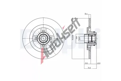 DELPHI Brzdov kotou s loiskem - 238 mm DF BG9025RS, BG9025RS