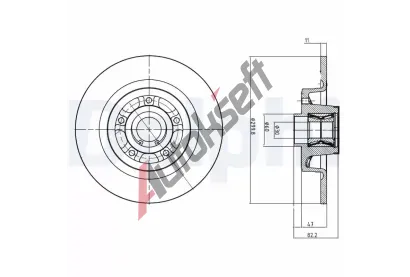 DELPHI Brzdov kotou s loiskem - 300 mm DF BG9027RS, BG9027RS