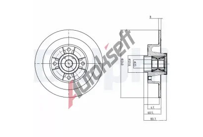 DELPHI Brzdov kotou s loiskem - 240 mm DF BG9028RS, BG9028RS