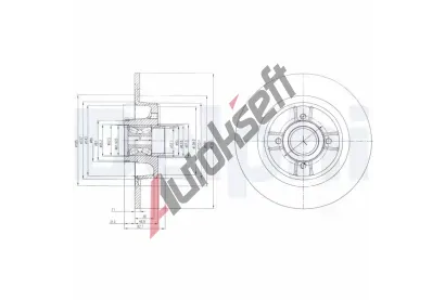 DELPHI Brzdov kotou s loiskem - 274 mm DF BG9029RS, BG9029RS