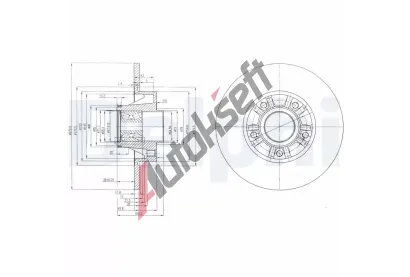 DELPHI Brzdov kotou s loiskem - 280 mm DF BG9031RS, BG9031RS