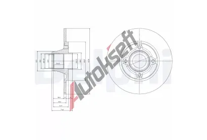 DELPHI Brzdov kotou s loiskem - 238 mm DF BG9033RS, BG9033RS