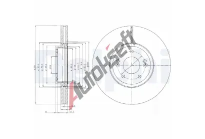 DELPHI Brzdov kotou - 321 mm DF BG9056C, BG9056C