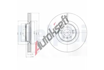 DELPHI Brzdov kotou - 375 mm DF BG9060C, BG9060C