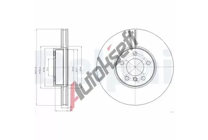 DELPHI Brzdov kotou - 332 mm DF BG9061, BG9061