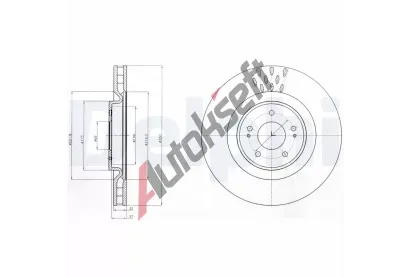 DELPHI Brzdov kotou - 350 mm DF BG9072C, BG9072C