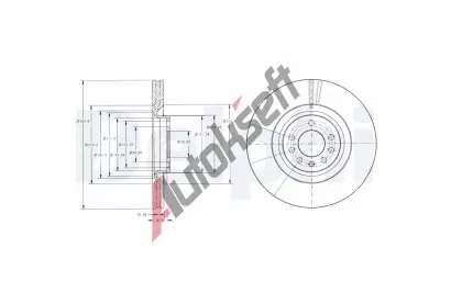 DELPHI Brzdov kotou - 345 mm DF BG9098, BG9098