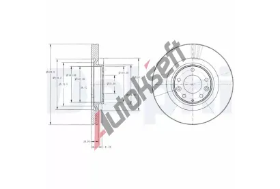 DELPHI Brzdov kotou - 320 mm DF BG9104, BG9104