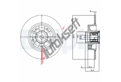DELPHI Brzdov kotou s loiskem - 260 mm DF BG9112RS, BG9112RS
