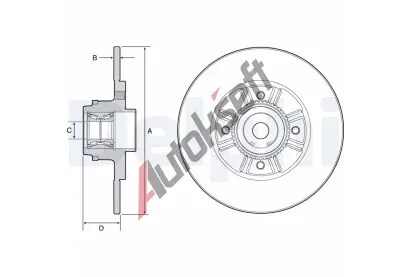 DELPHI Brzdov kotou s loiskem - 238 mm DF BG9114RS, BG9114RS