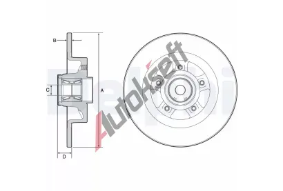 DELPHI Brzdov kotou s loiskem - 270 mm DF BG9115RS, BG9115RS