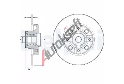 DELPHI Brzdov kotou s loiskem - 249 mm DF BG9116RS, BG9116RS