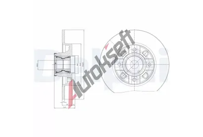DELPHI Brzdov kotou - 249 mm DF BG9116RSC, BG9116RSC