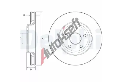 DELPHI Brzdov kotou - 350 mm DF BG9121C, BG9121C