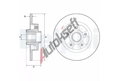 DELPHI Brzdov kotou s loiskem - 274 mm DF BG9132RS, BG9132RS