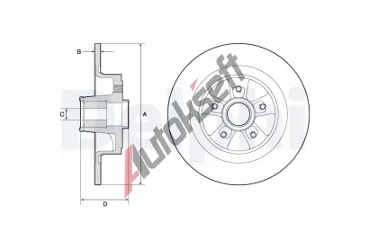 DELPHI Brzdov kotou s loiskem - 300 mm DF BG9136RS, BG9136RS