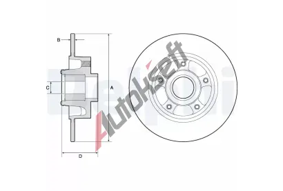DELPHI Brzdov kotou s loiskem - 260 mm DF BG9137RS, BG9137RS