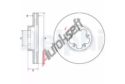 DELPHI Brzdov kotou - 308 mm DF BG9142C, BG9142C