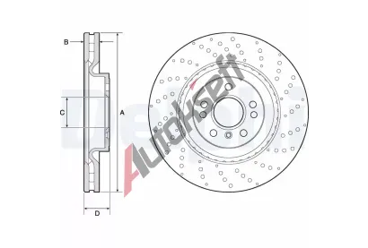 DELPHI Brzdov kotou - 350 mm DF BG9149C, BG9149C