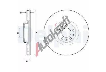 DELPHI Brzdov kotou - 340 mm DF BG9151C, BG9151C