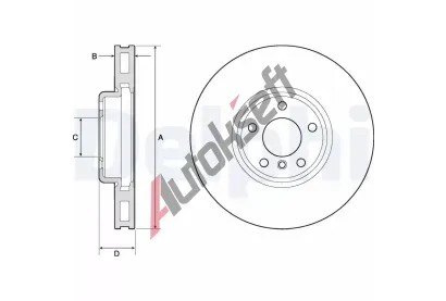 DELPHI Brzdov kotou - 348 mm DF BG9155C, BG9155C