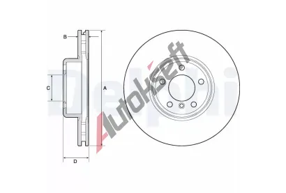 DELPHI Brzdov kotou - 340 mm DF BG9157C, BG9157C