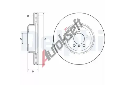 DELPHI Brzdov kotou - 370 mm DF BG9158C, BG9158C