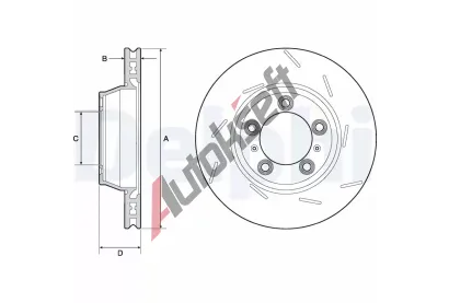DELPHI Brzdov kotou - 330 mm DF BG9165C, BG9165C