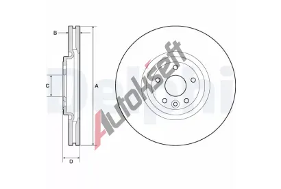 DELPHI Brzdov kotou - 350 mm DF BG9167C, BG9167C