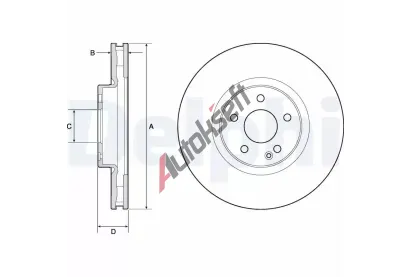 DELPHI Brzdový kotouč DF BG9174C, BG9174C DELPHI Brzdový kotouč DF BG9174C, BG9174C