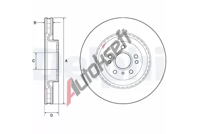 DELPHI Brzdov kotou - 350 mm DF BG9175C, BG9175C