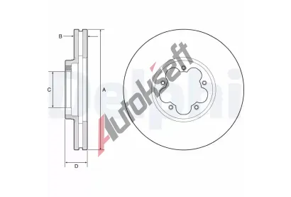 DELPHI Brzdov kotou - 308 mm DF BG9176C, BG9176C