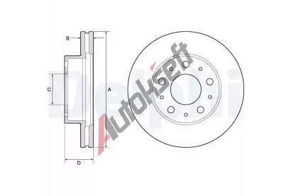 DELPHI Brzdov kotou - 300 mm DF BG9180C, BG9180C