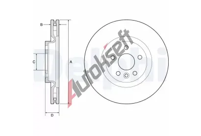 DELPHI Brzdový kotouč - 325 mm DF BG9183C, BG9183C  DELPHI Brzdový kotouč - 325 mm DF BG9183C, BG9183C