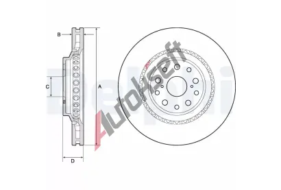 DELPHI Brzdov kotou - 357 mm DF BG9186C, BG9186C
