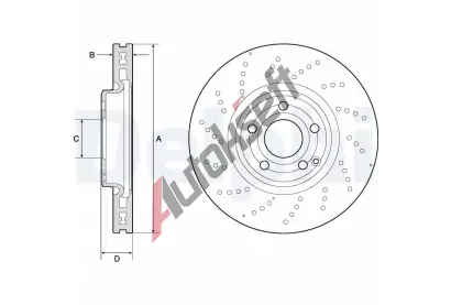 DELPHI Brzdov kotou - 322 mm DF BG9189C, BG9189C