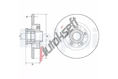 DELPHI Brzdov kotou s loiskem - 280 mm DF BG9190RSC, BG9190RSC