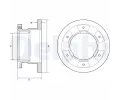 Brzdov kotou DELPHI ‐ DF BG9201