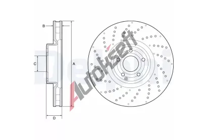 DELPHI Brzdov kotou - 360 mm DF BG9215C, BG9215C