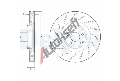 DELPHI Brzdový kotouč - 360 mm DF BG9222C, BG9222C  DELPHI Brzdový kotouč - 360 mm DF BG9222C, BG9222C
