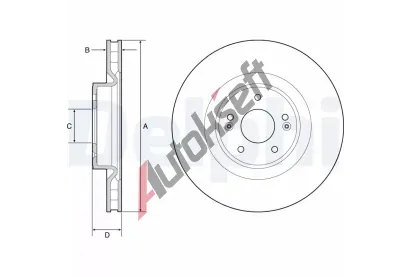DELPHI Brzdov kotou - 340 mm DF BG9228C, BG9228C