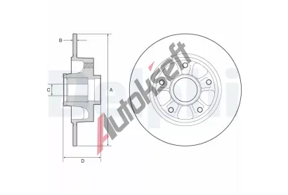 DELPHI Brzdov kotou s loiskem - 260 mm DF BG9230RSC, BG9230RSC