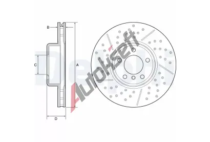 DELPHI Brzdov kotou - 340 mm DF BG9234C, BG9234C