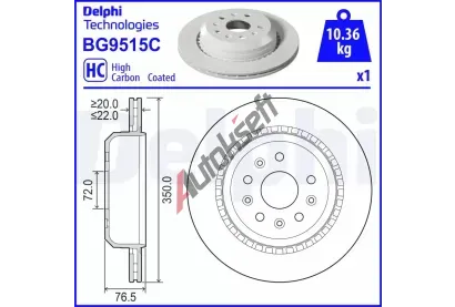DELPHI Brzdov� kotou� DF BG9515C, BG9515C