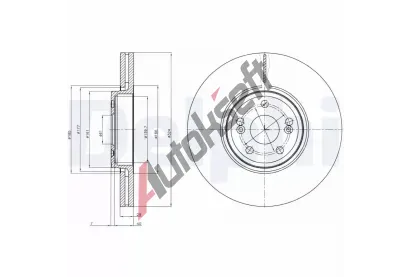 DELPHI Brzdov kotou - 324 mm DF BG9687, BG9687