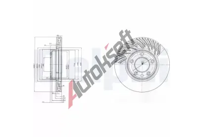 DELPHI Brzdov kotou - 330 mm DF BG9773, BG9773