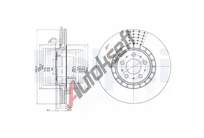 DELPHI Brzdov kotou - 336 mm DF BG9783C, BG9783C