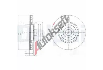 DELPHI Brzdov kotou - 330 mm DF BG9843, BG9843