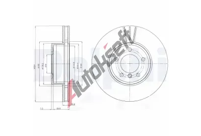 DELPHI Brzdov kotou - 324 mm DF BG9871C, BG9871C