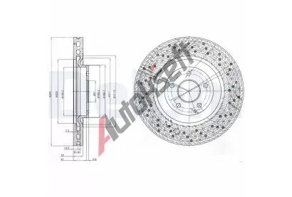 DELPHI Brzdov kotou - 345 mm DF BG9876, BG9876